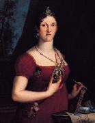 unknow artist Portrait of Carlota Joaquina de Borbon oil painting on canvas